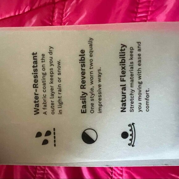 NWT Cole Haan Women's Zerogrand Warm Reversible Pinot-Pink Hooded Jacket Size XS - Picture 11 of 12